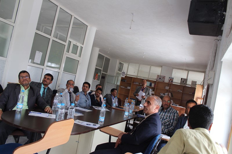 جامعة الناصر تقيم ورشة توصيف المقررات الدراسية وفقاً للمنهجية الحديثة وقالب مجلس الاعتماد الأكاديمي وضمان الجودة
